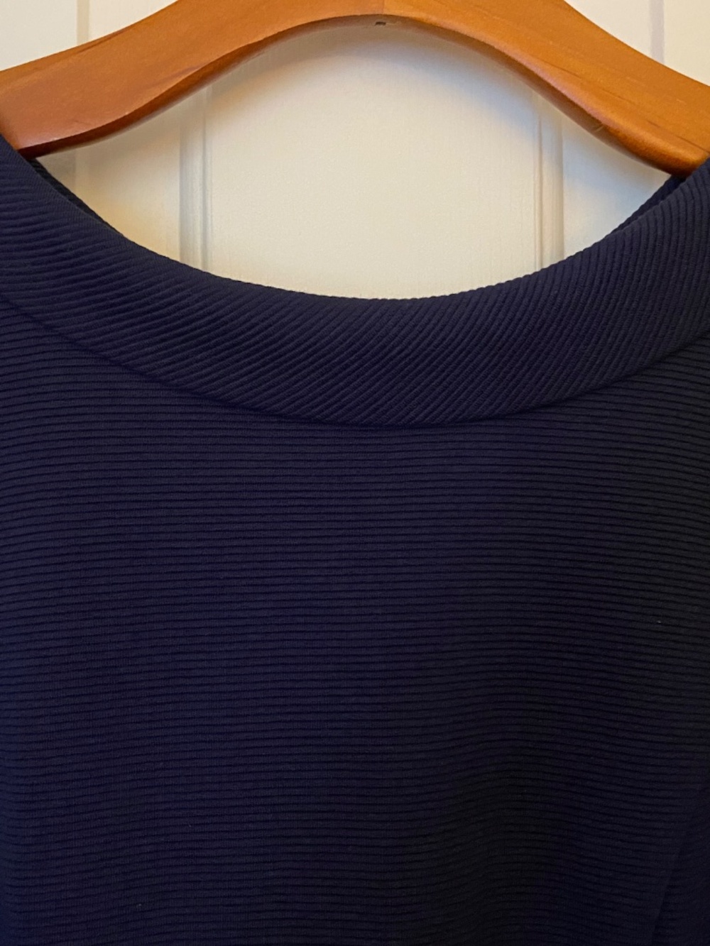 New! Boden Daisy Ottoman Rainbow Stripe Navy Blue Knit Sheath Dress Women Size 8 - Picture 9 of 13
